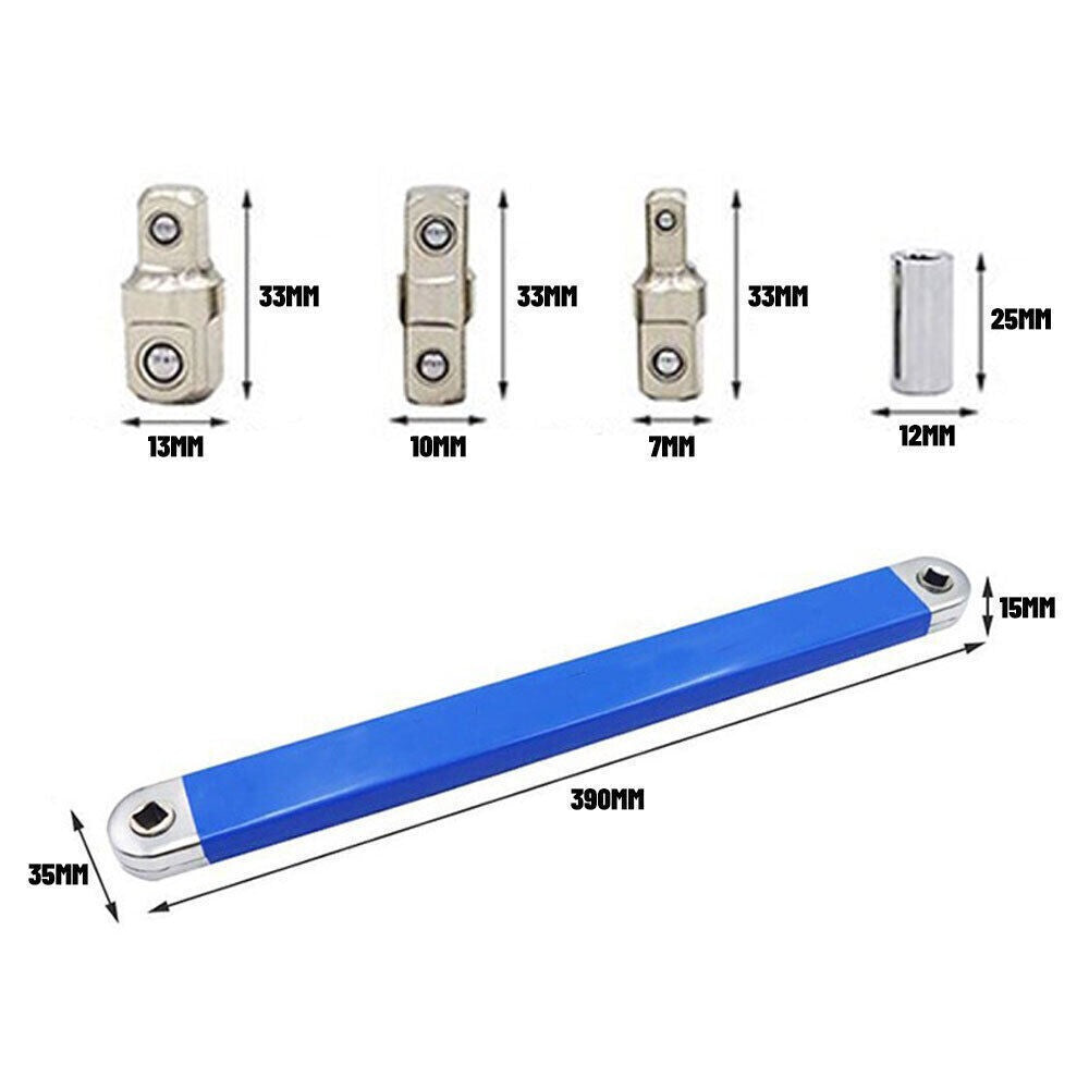 Offset Extension Wrench Set: Ratchet Spanner,Wrench Extender & Adapter Socket.UK