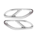 2PC Silver Exhaust Pipe Tip Trim Cover For Mercedes Benz C Class W205 W246 W213