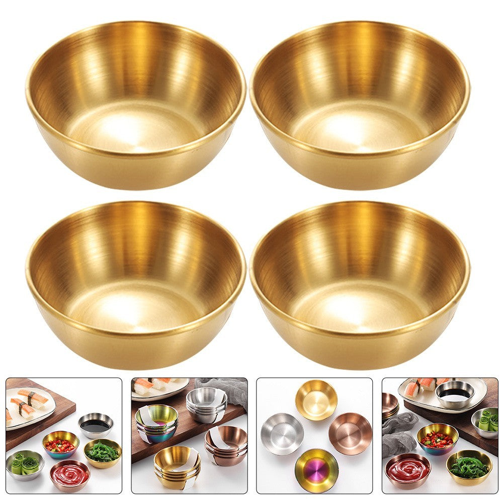 4 Pcs Stainless Steel Ingredient Bowls Metal Small Bowls for Kitchen
