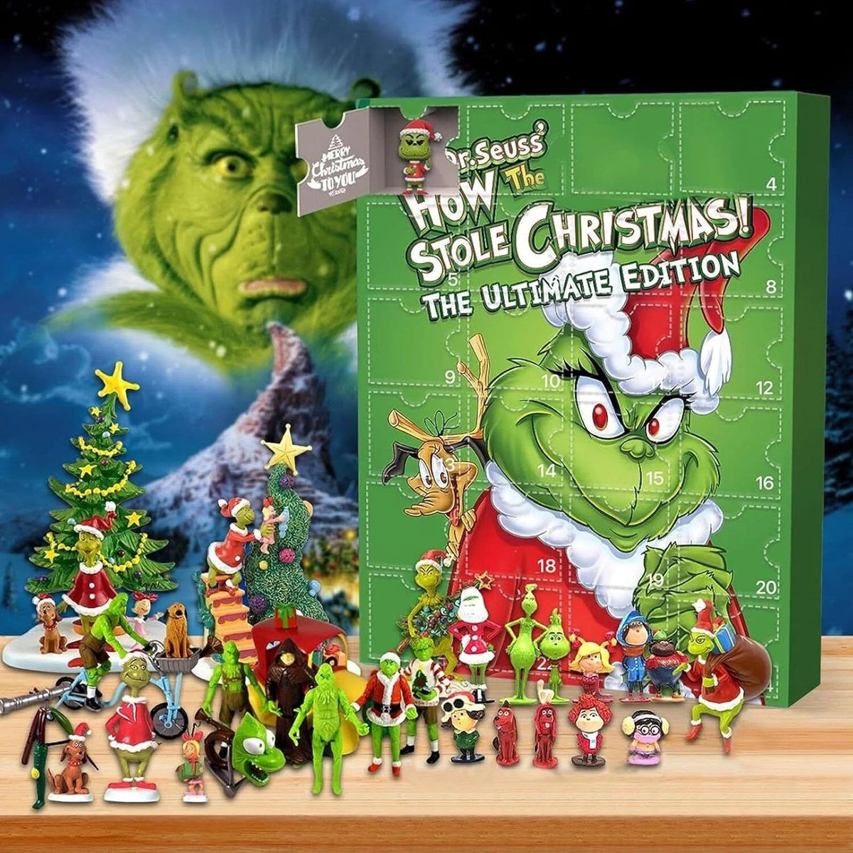 The Grinch's Advent Christmas Calendar Countdown Blind Box Boys Toy Kids Gift