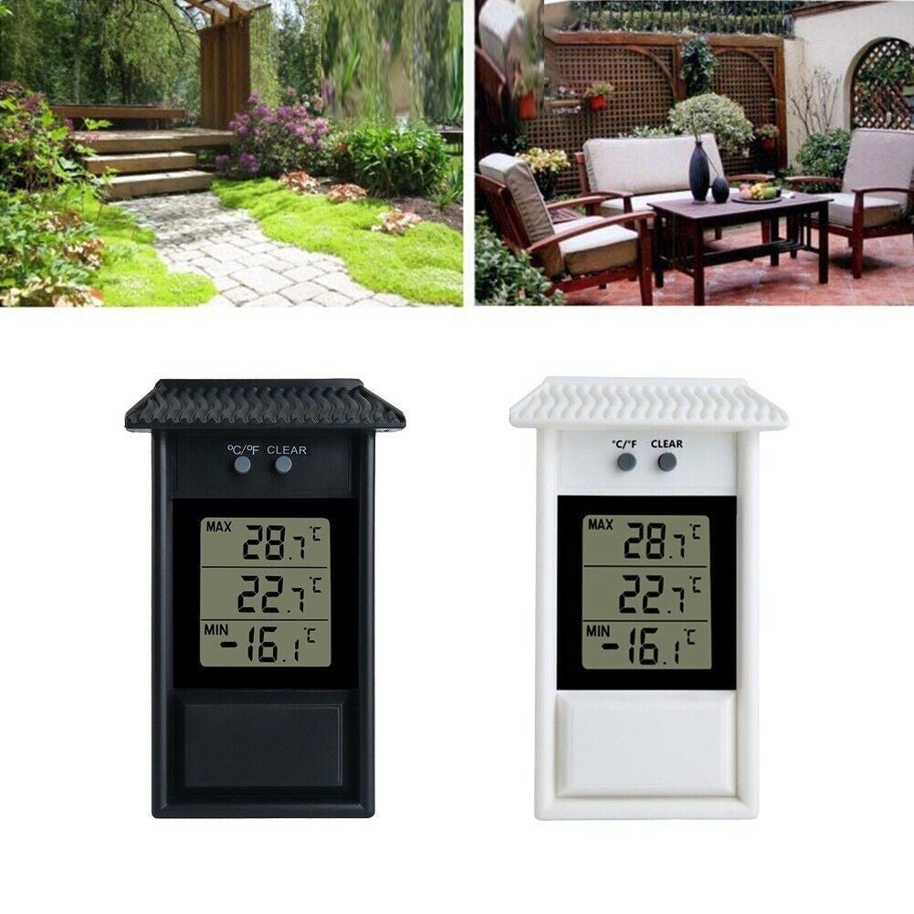 Outdoor Garden Temperature Gauge Digital Max Min Greenhouse Thermometer