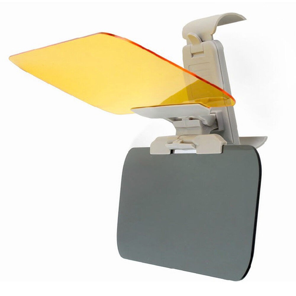 Car Sun Visor Shade Extender Clip on Day and night anti-glare mirror UK NEW