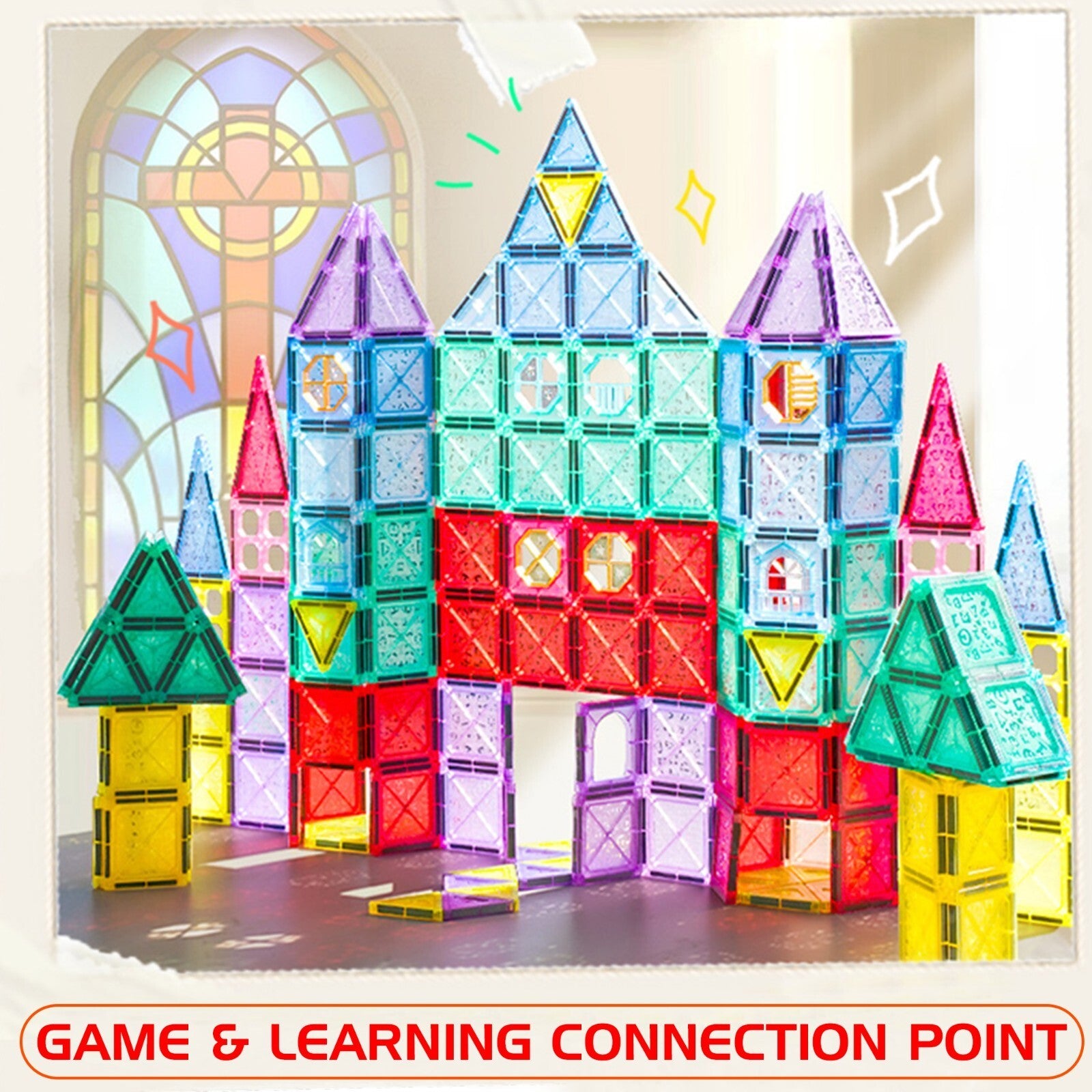 Magnetic Tiles Construction Toy Set Kids Building Blocks 3D Puzzle UK NEW 110pcs