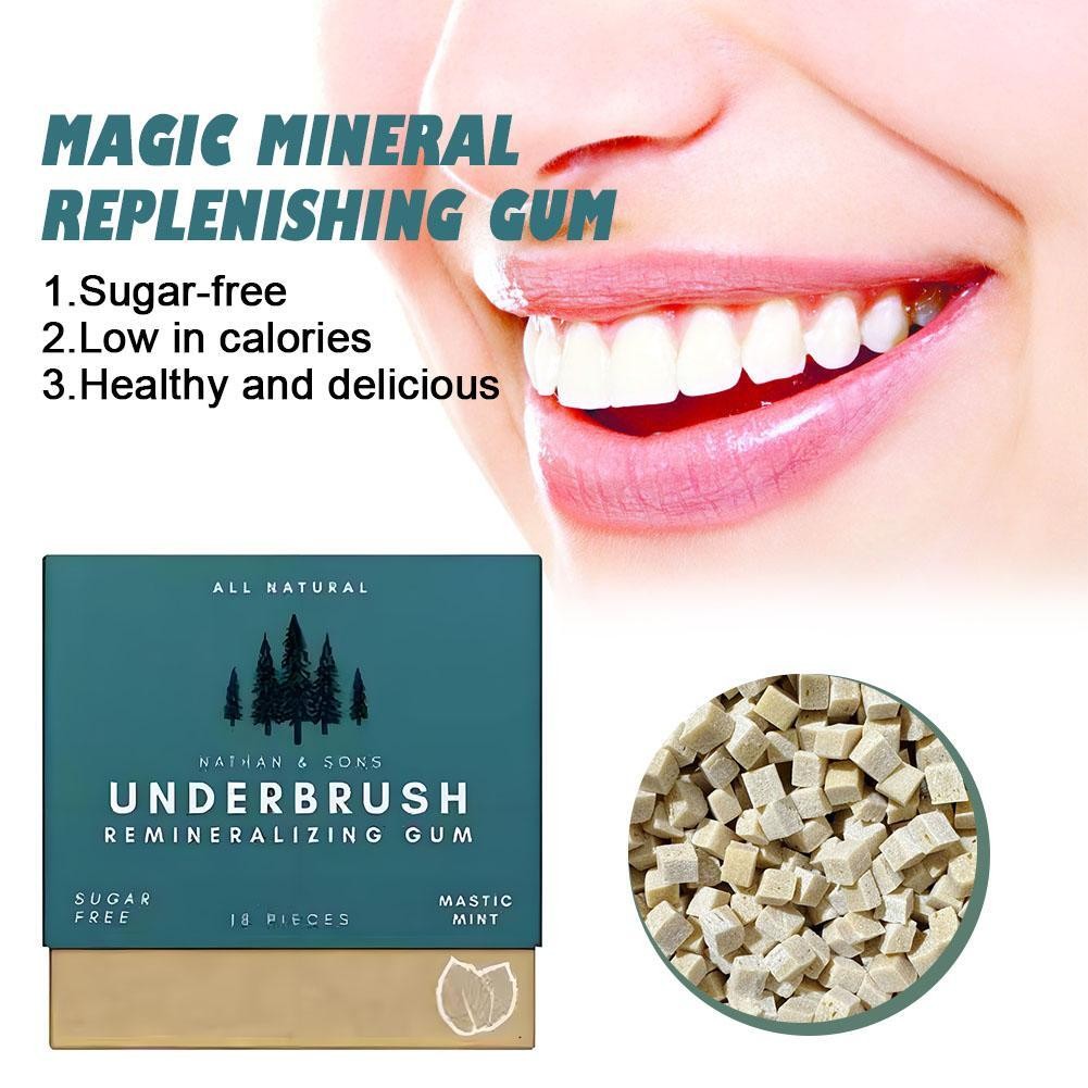 3 Pack MASTIC MINT Remineralizing Chewing Gum with Nano-Hydroxyapatite Organic