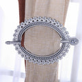2x Curtain Tie Buckle Ring Clips Tie-Backs Buckle Holder Drapery Curtain Brooch