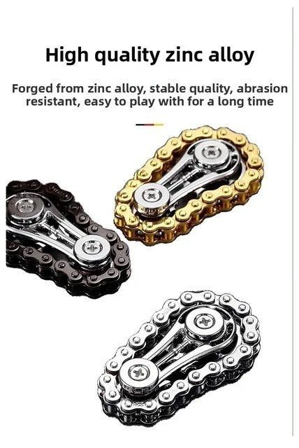 1X Fidget Roller Bike Chain Finger Toy Stress Anxiety Relief Chain Hand Roller