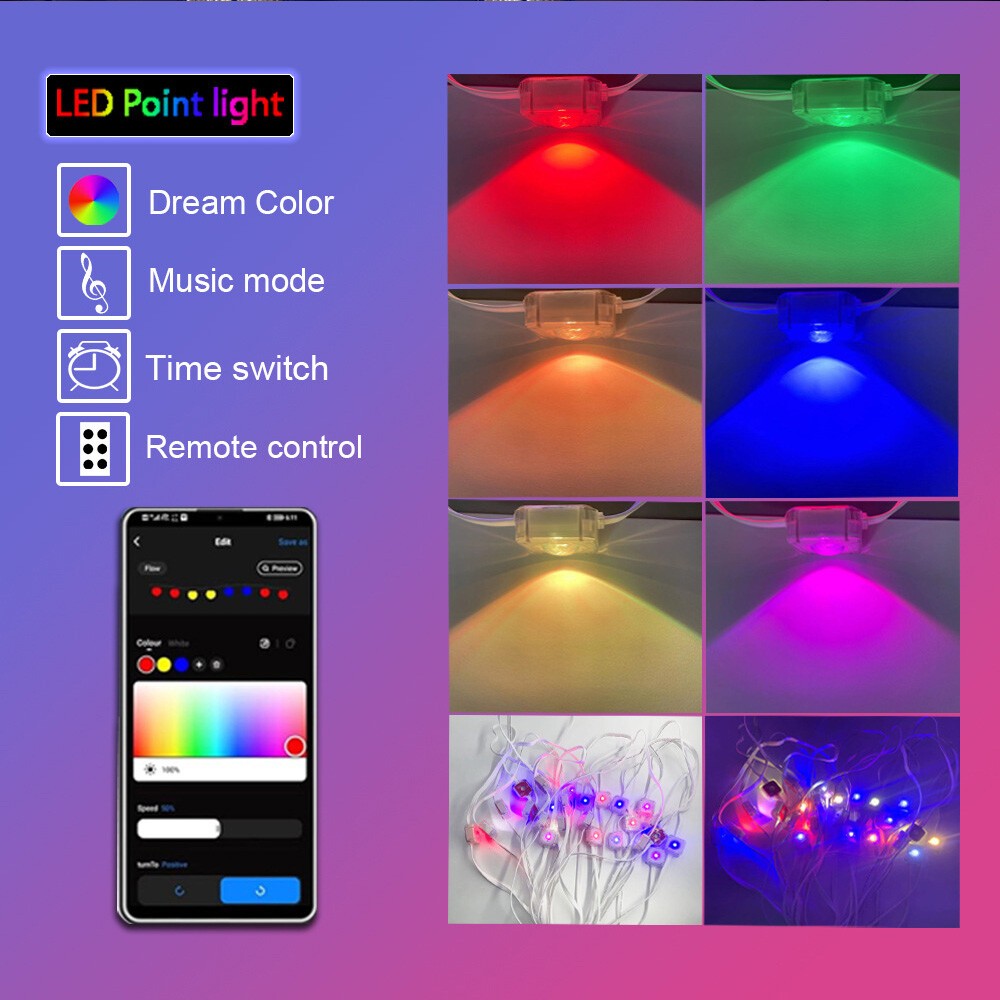Permanent Outdoor Eaves Lights Smart RGBIC App Remote LED DIY Scene Modes lamp