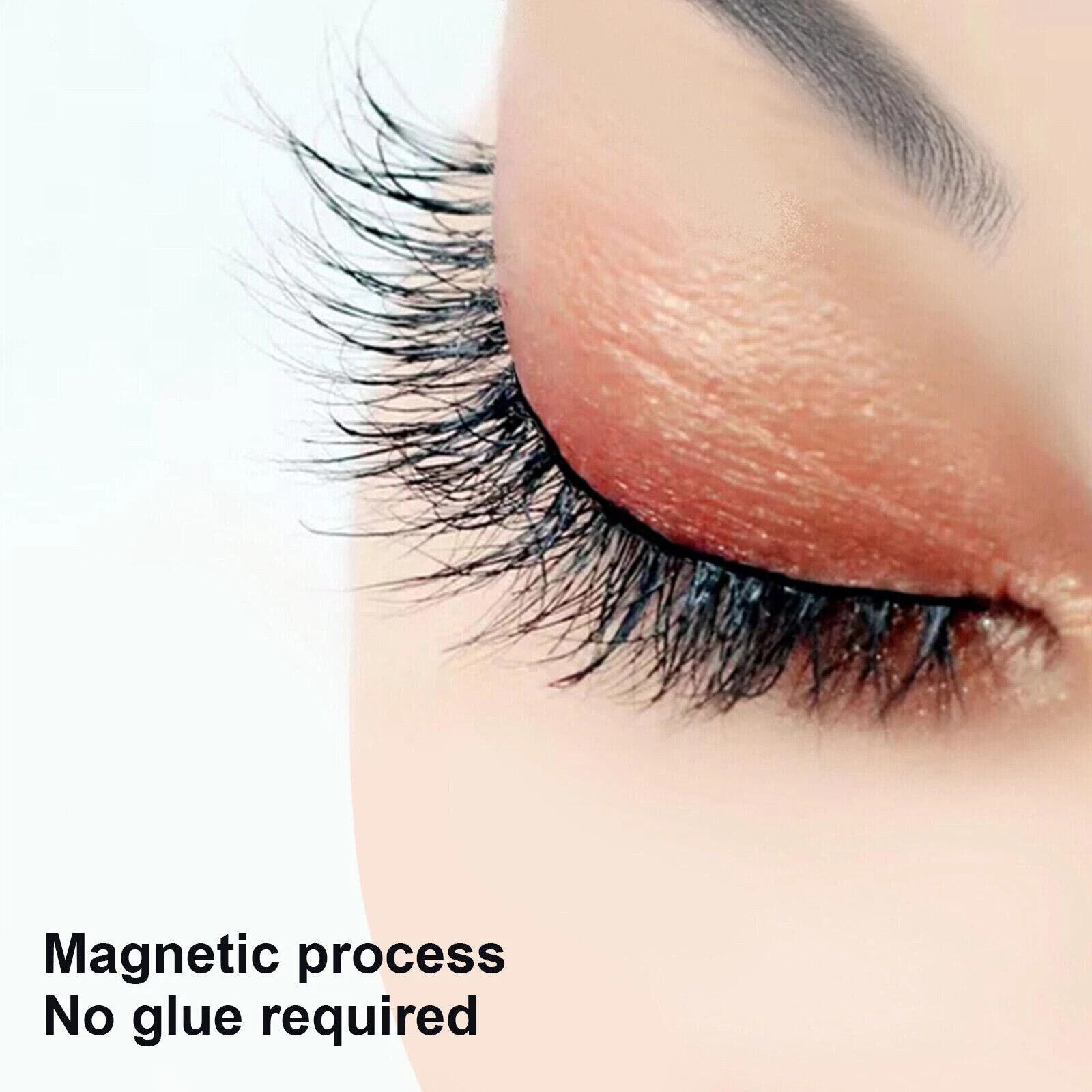 Reusable Natural Magnetic Eyelashes with Applicator No Glue Needed Lashes Kit
