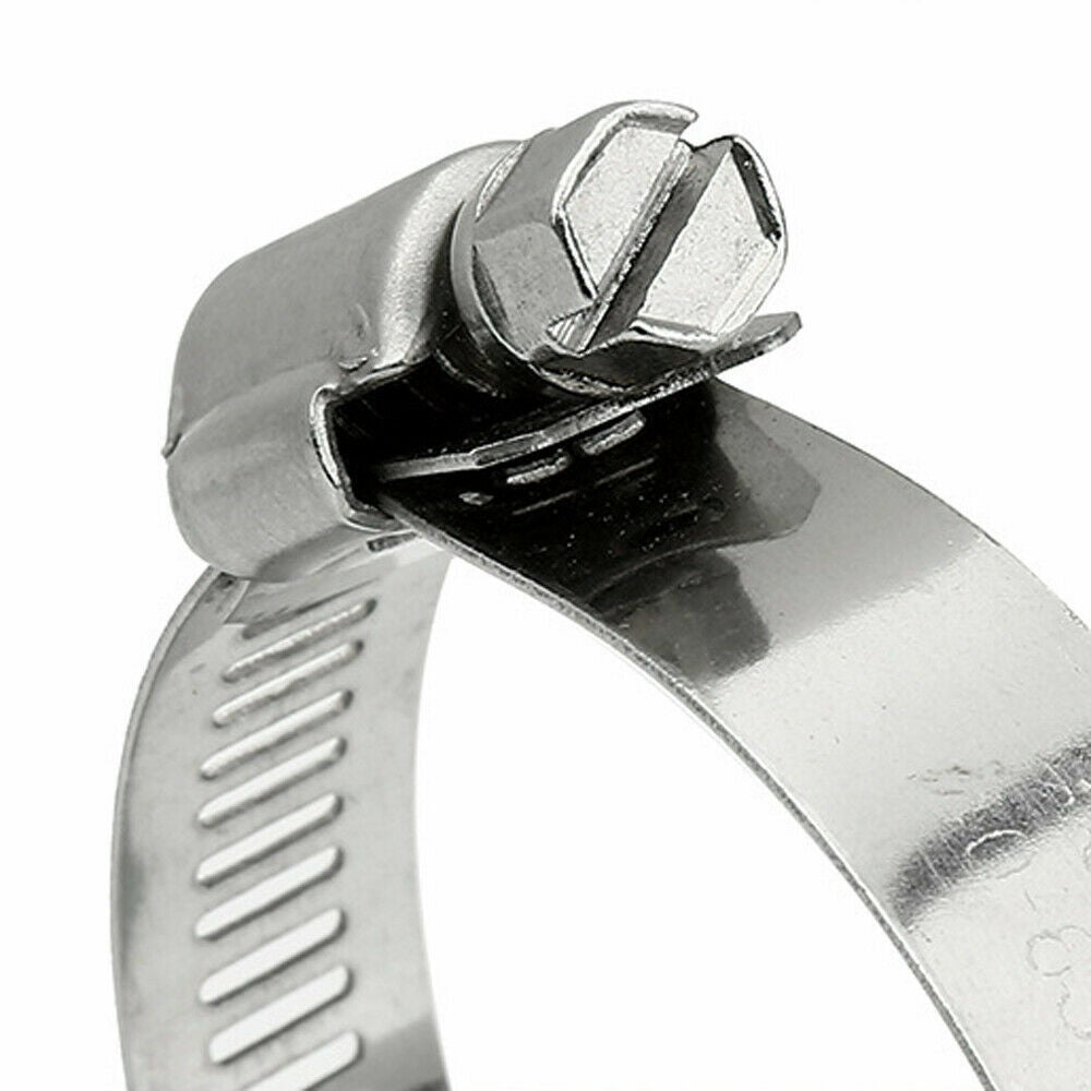 101-Pcs Assorted Stainless Steel Hose Clamp Kit With No Driver Jubilee Clips Set