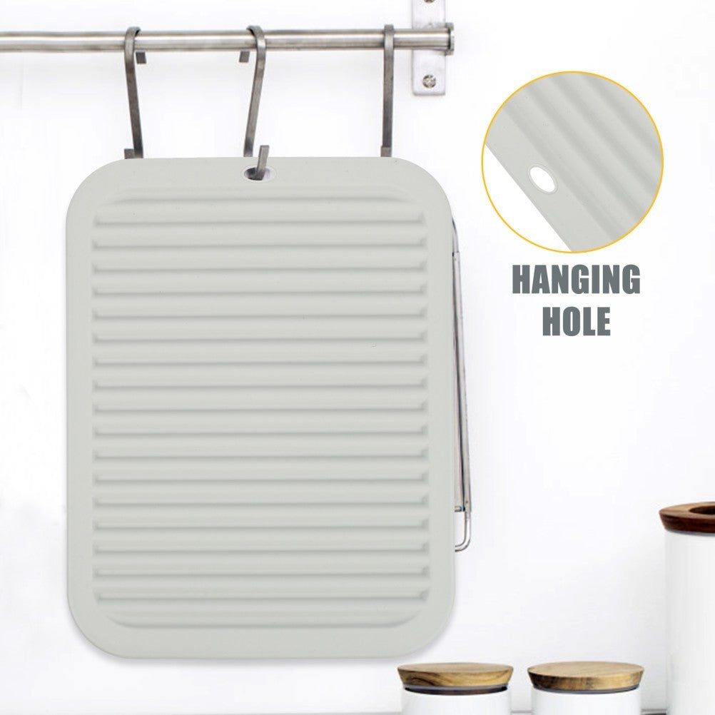 2 Pcs Heat Resistant Silicone Mat Kitchen Drying Dish for Counter