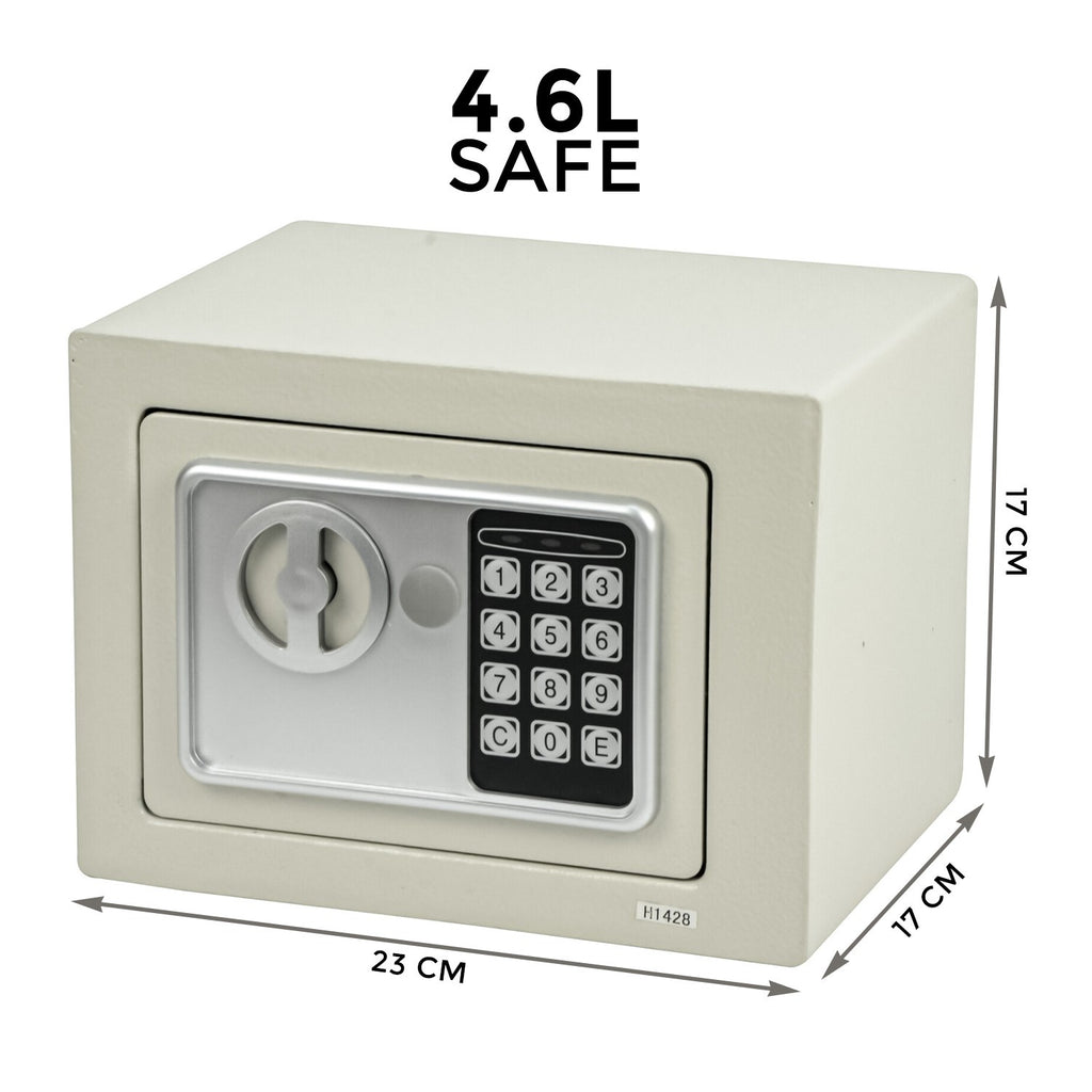 4.6L DIGITAL STEEL SAFE ELECTRONIC SECURITY HOME OFFICE MONEY CASH SAFETY BOX