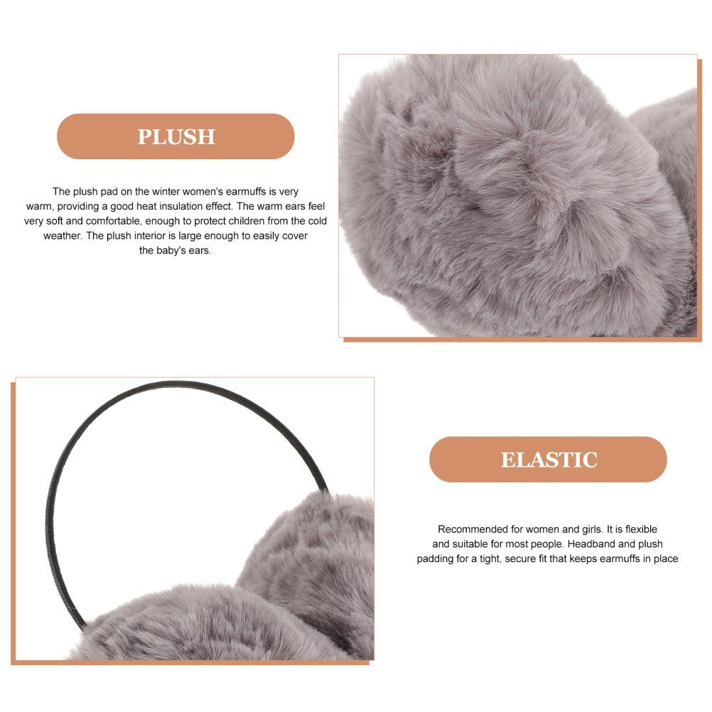 Women Winter Ear Muff Faux Warm Earmuff Plush Ear Warmer Outdoor Cover
