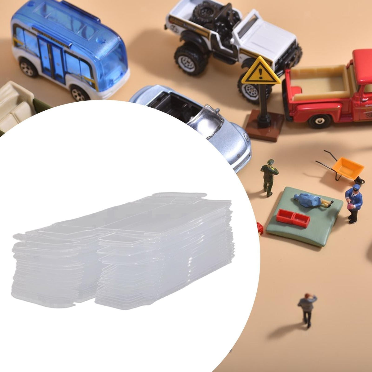 50Pcs PVC Transparent Box Display Case for Collectibles Dolls Action Figures