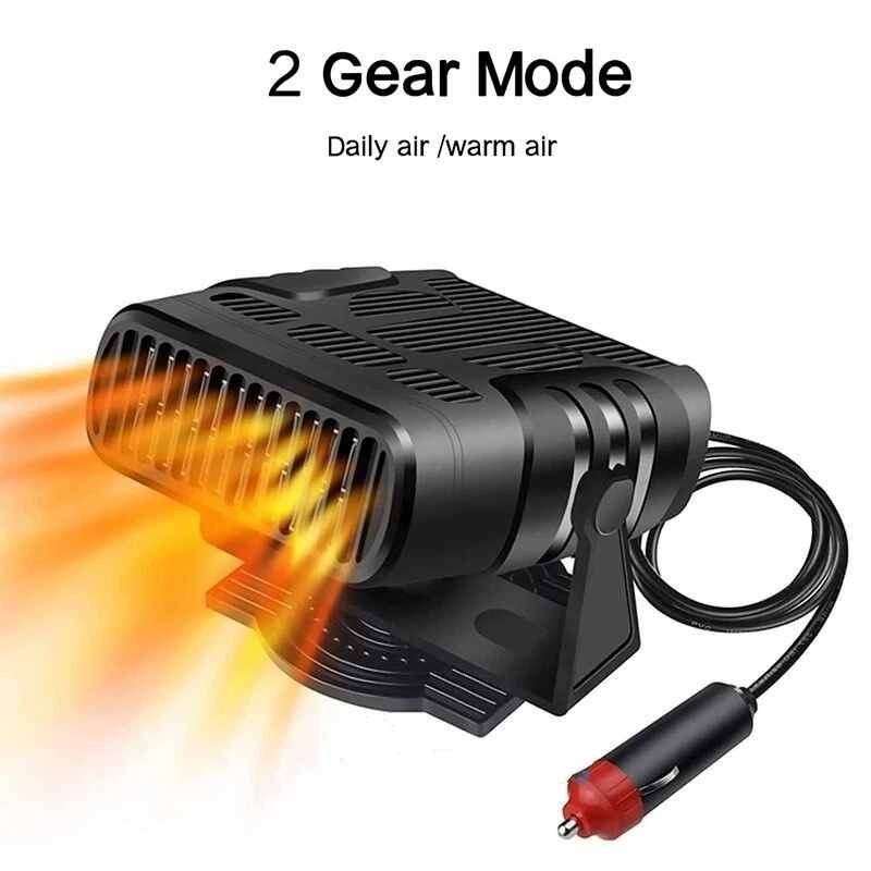 200W Car Heater Portable Electric Heating Fan Defogger Defroster Demister 24V UK