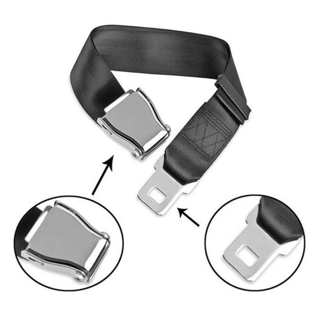 Plane Seatbelt Extension Strap Portable Safety Adjustment Buckle Clip
