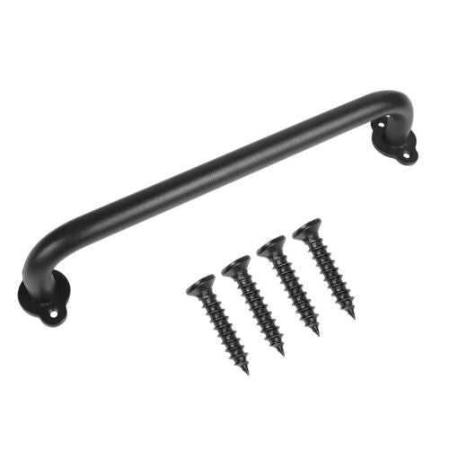 Large Cast Iron Gate Barn Shed Pull Door Handle Antique Cupboard Decor Black