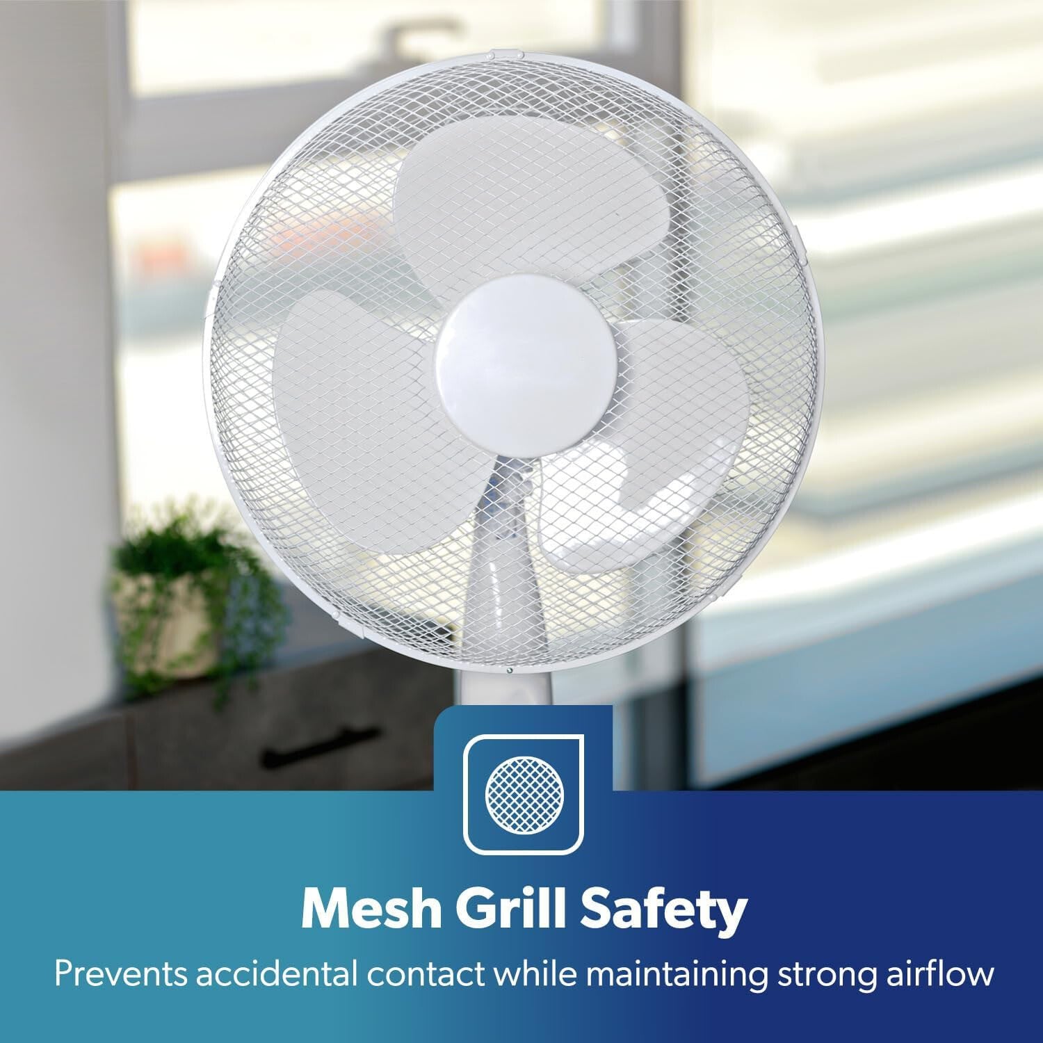16" Pedestal Fan 3 Speed Quiet Stand Floor Fan Oscillating Cooling Home Office
