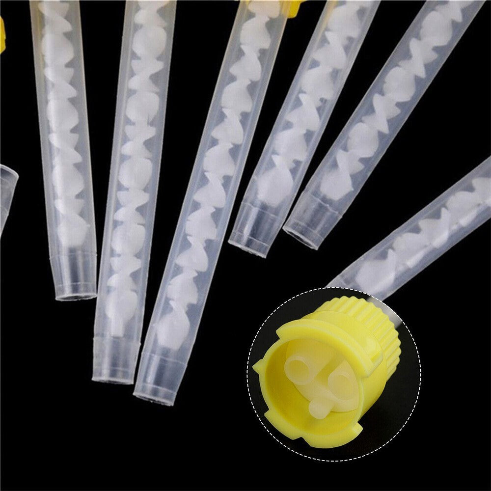 100Pcs/Set Element Intraoral Mixing Tips YELLOW Impression Disposable Dental UK