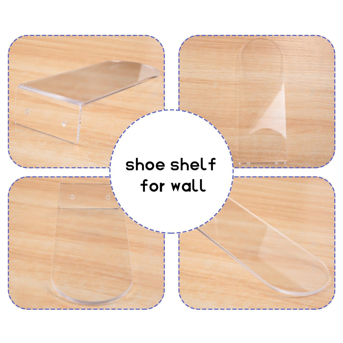 Floating Shoe Display Stand - 6 Shoe Shelf for Wall - Sneaker Levitation2681