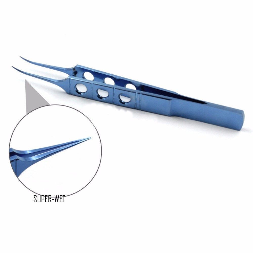 1 X Titanium Forceps Tweezers Micro Plastic Surgery Medical Straight Curved 11cm