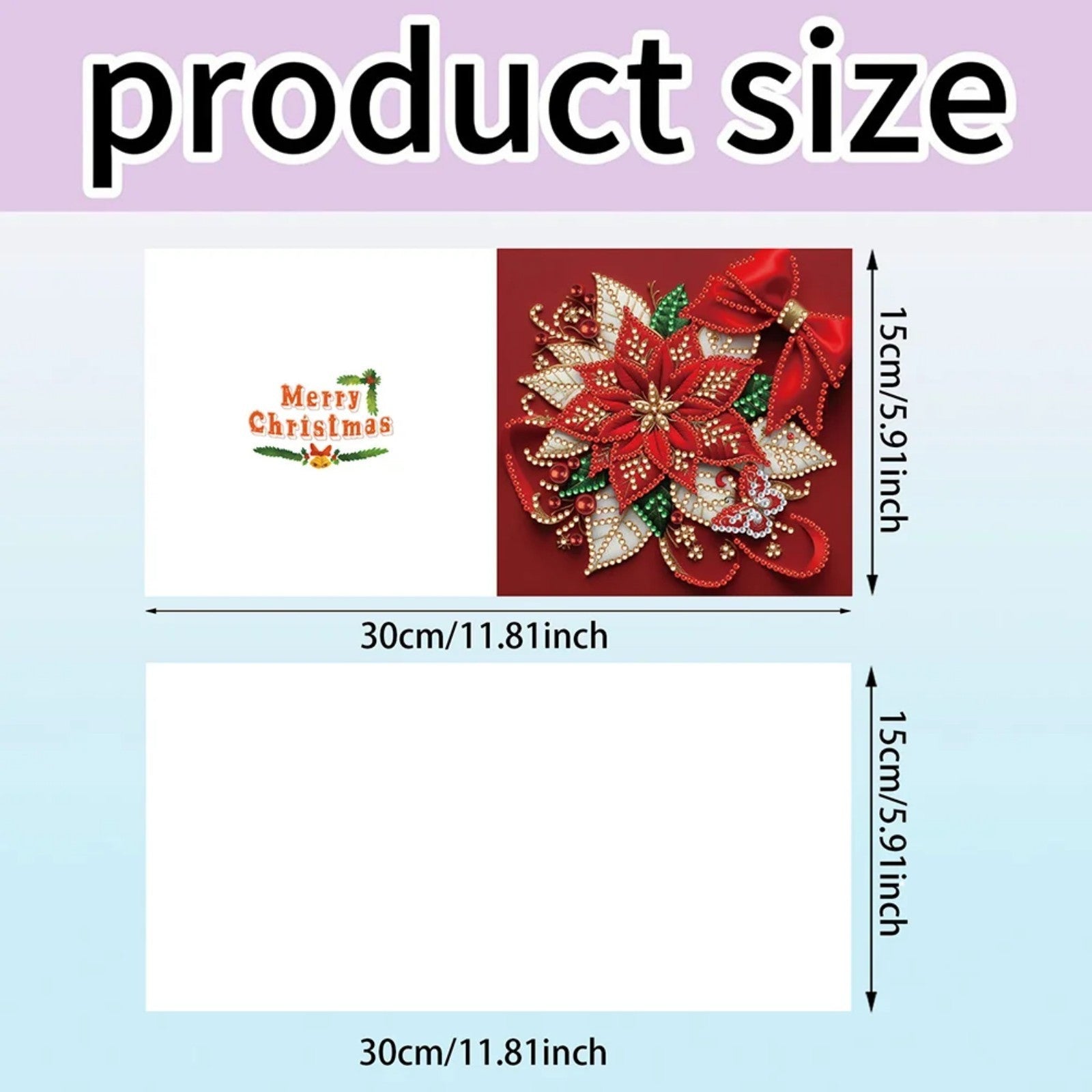Christmas DIY Diamond Art Painting Greeting Card Set 5D DIY Diamond Painting Set