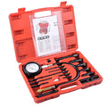 17pcs Diesel Engine Compression Pressure Tester Injector Glowplug Valves Piston