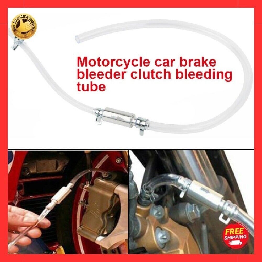 Clutch Brake Bleeder Hose Line One Way Check Valve Tube Bleeding Tool Kit Sliver