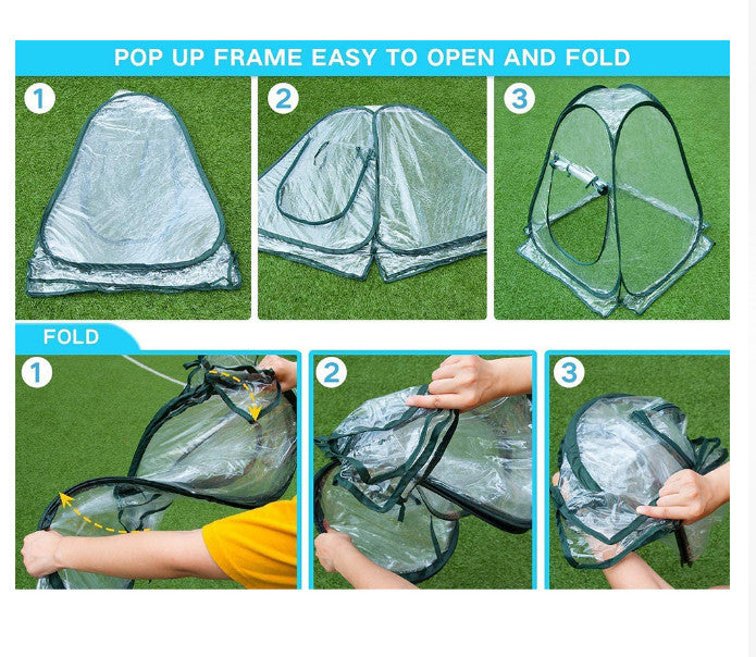 Mini Greenhouse Tent Popped Up PVC Grow House Small Indoor Outdoor Portable New