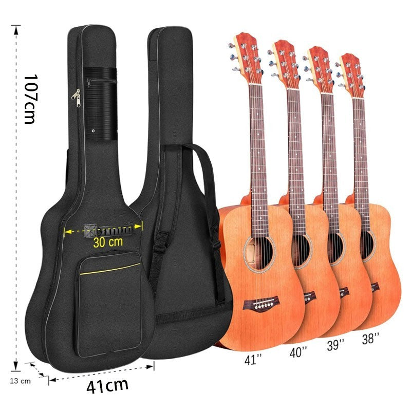 Black Full Size Padded Protective Classical Acoustic Guitar Back Bag Carry Case