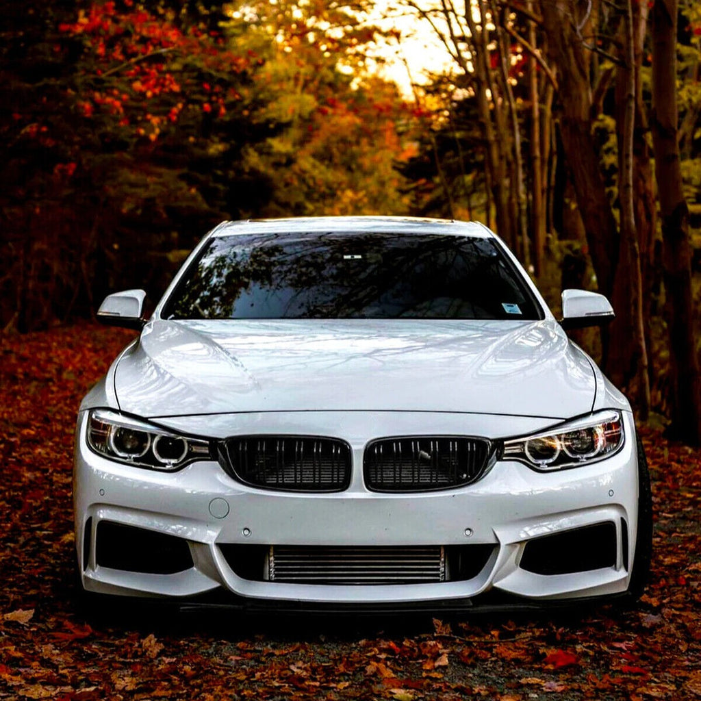FOR BMW F32 F33 F36 4 SERIES GLOSS BLACK KIDNEY GRILL GRILLE TWIN BAR M4 STYLE