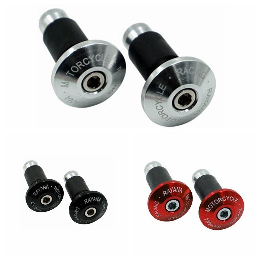 Universal Motorcycle Motorbike Bar Ends Handlebar End Weights Red Silver Black