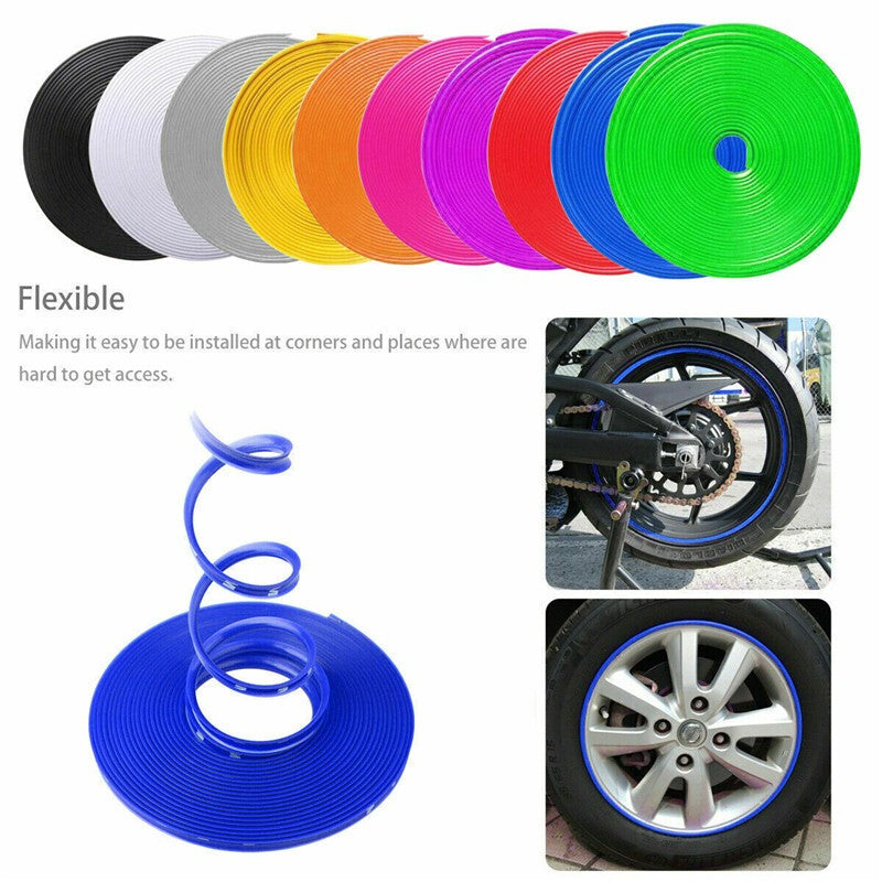 Car Wheel Rim Protector Strip 8M Alloy Guard Scratch Protection