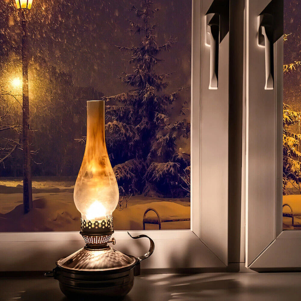 Kerosene Lamp Glass Chimney Clear Cover for Oil Cylinder Candle Shade