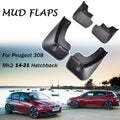 4x For Peugeot 308 Mk2 T9 2014-2021 Hatchback Front Rear Mud Flaps Splash Guards