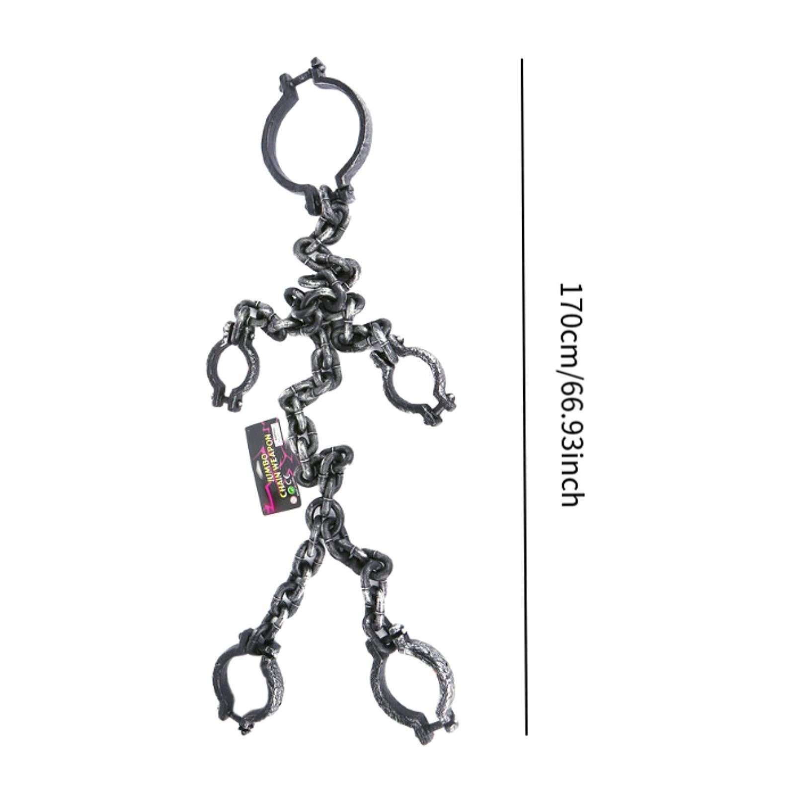 Halloween Fake Shackles Chain Full Body Prisoner Prop Costume Accessory