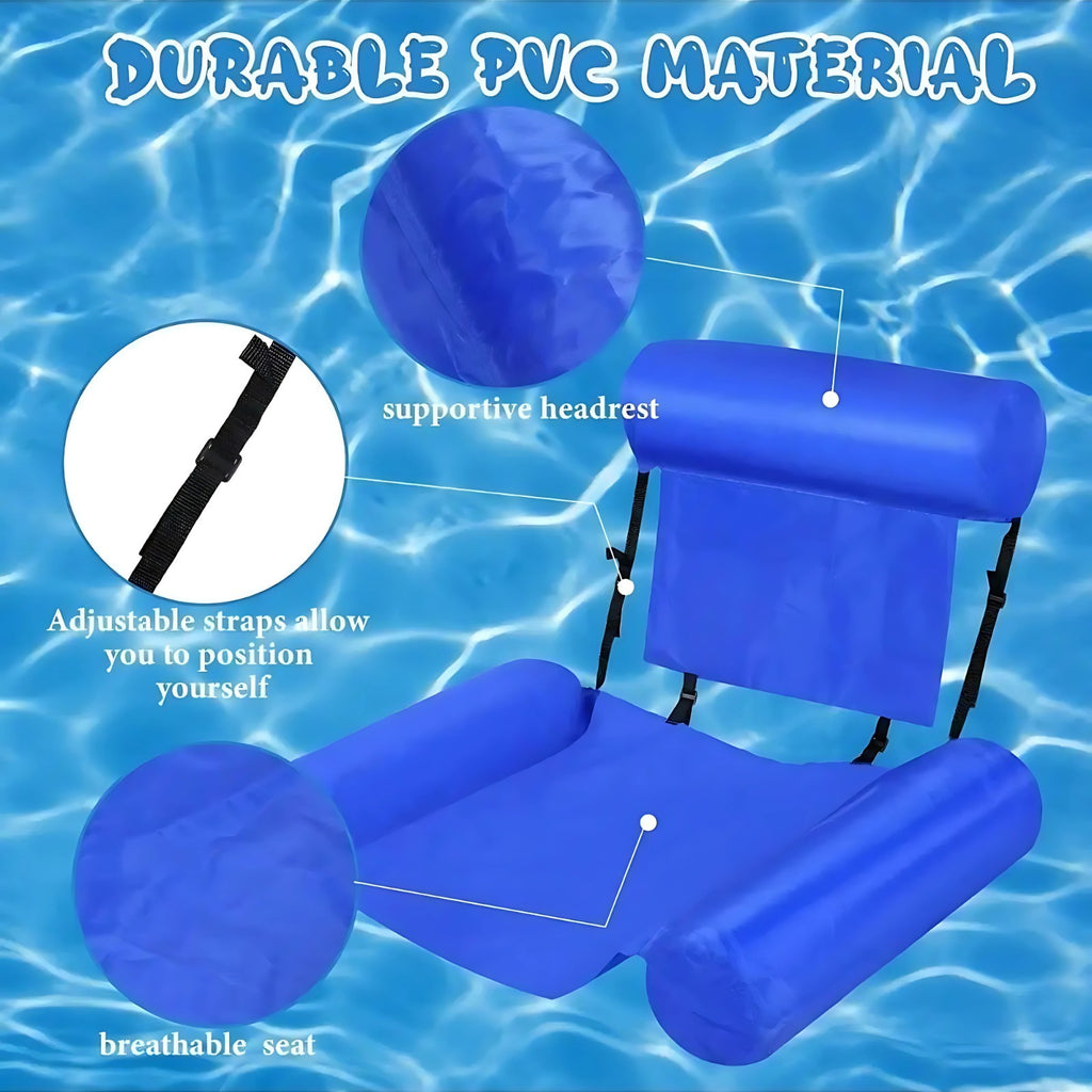 Inflatable Floating Hammock Float Chair Swimming Pool Water Mat Bed Hot Tub
