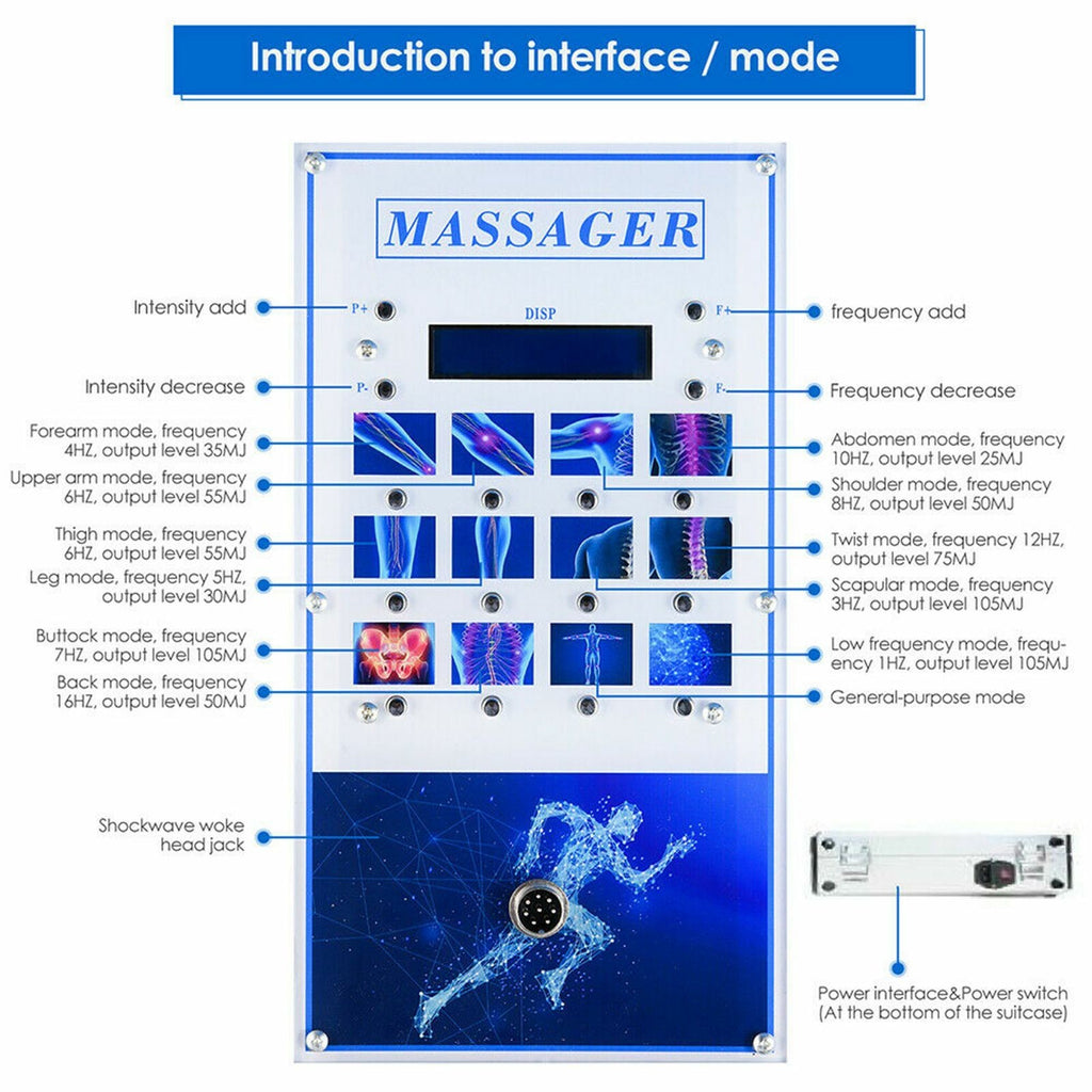 Touch Screen Shockwave Therapy Machine For Muscle Pain Removal & ED Treatment UK