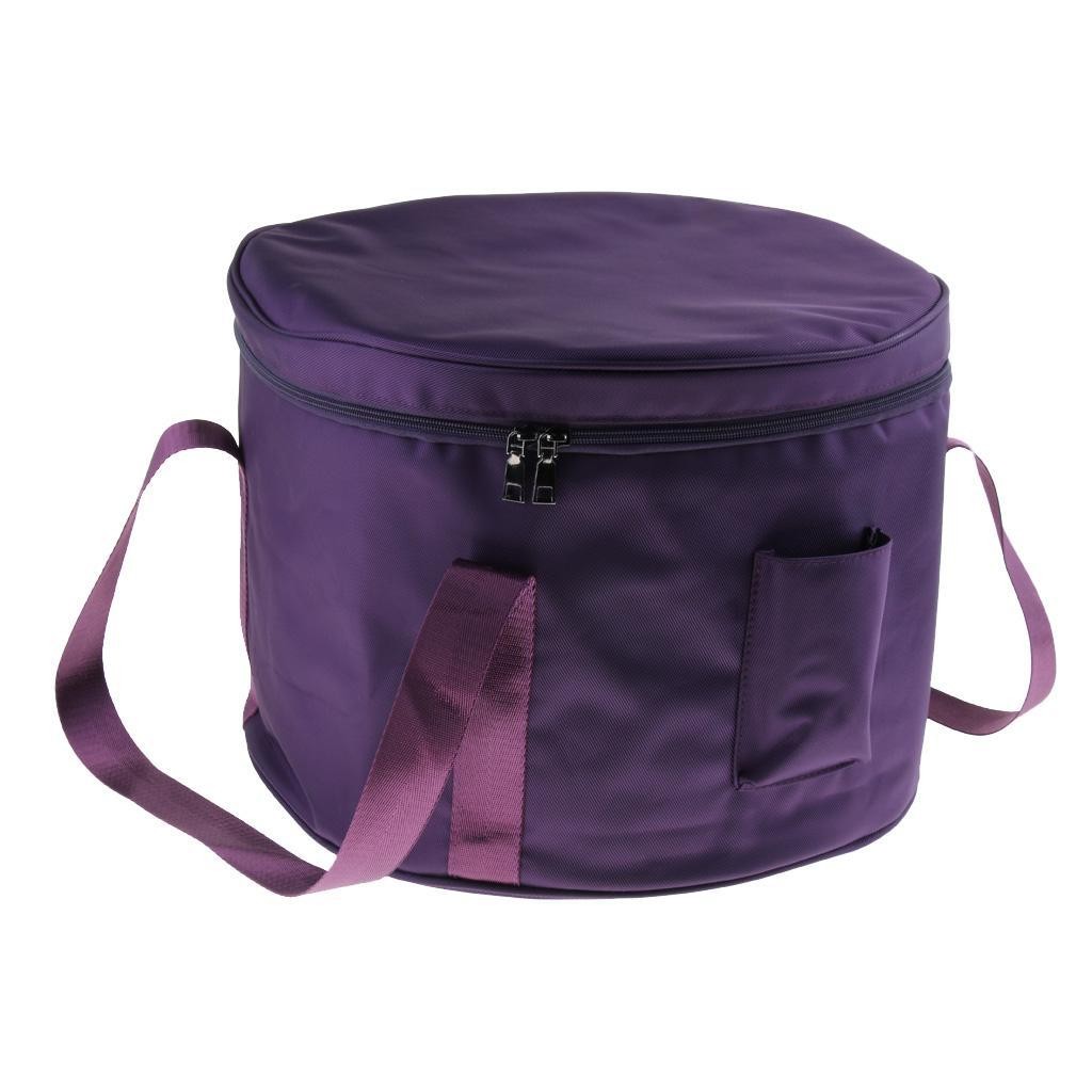 Cotton Crystal Singing Bowl Yoga Carry Case Carrier with Handle Dark Purple