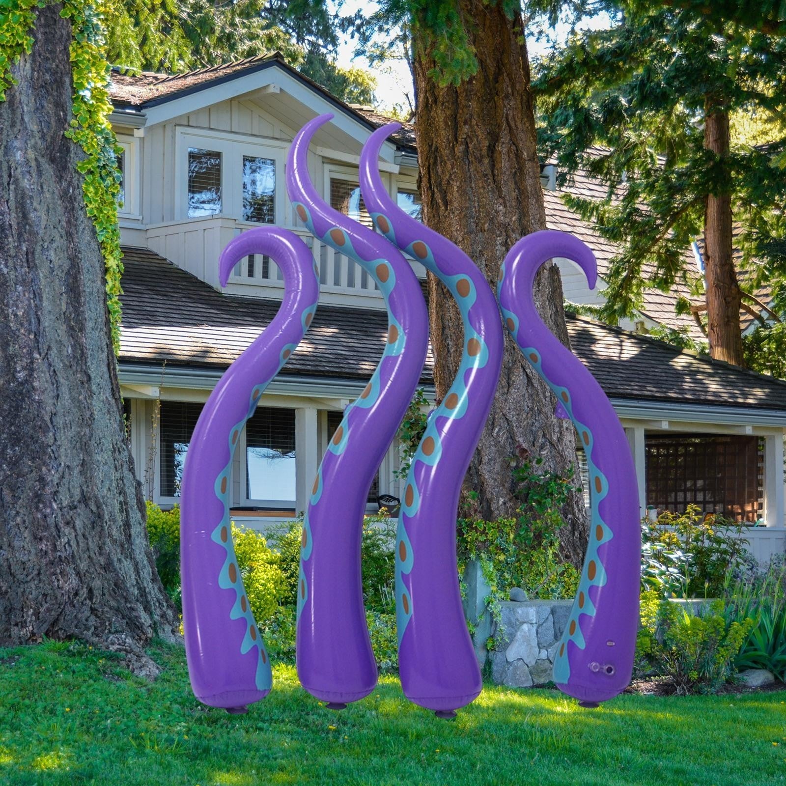 Set of 4 Inflatable Octopus Tentacles for Halloween Window Decoration