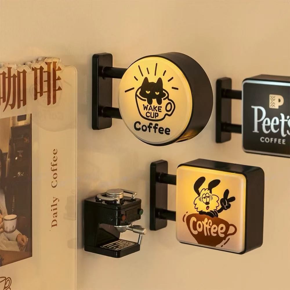 Coffee Magnets For Fridge Lighted Bar Signs Mini Fridge Light Coffee Decor