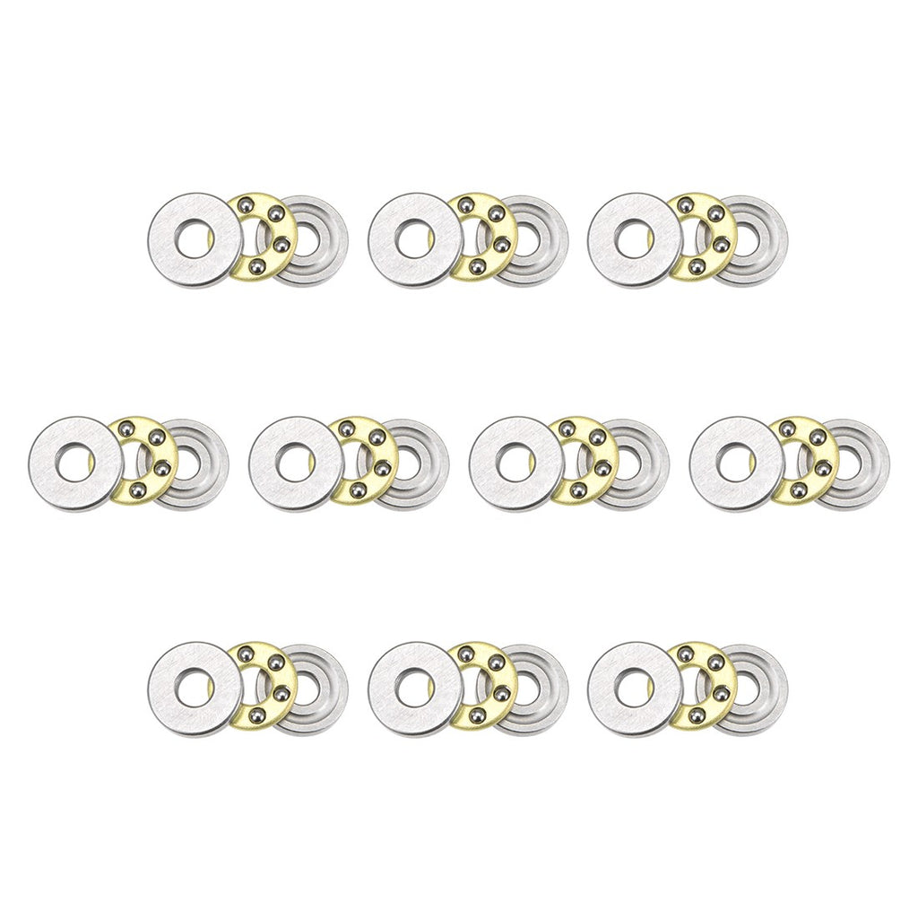 8pcs F10-21M Thrust Ball Bearings 10mmx21mmx7mm Chrome Steel Single Direction
