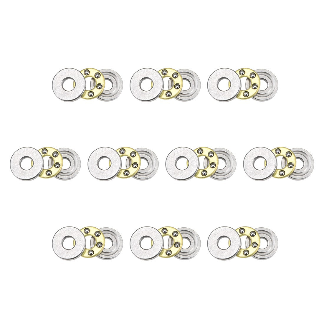 8pcs F10-21M Thrust Ball Bearings 10mmx21mmx7mm Chrome Steel Single Direction