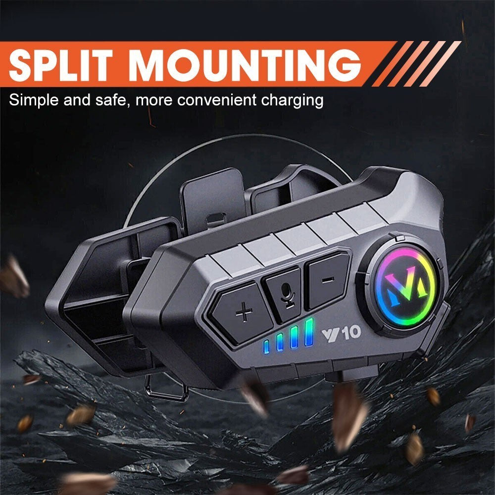 2x Bluetooth Motorcycle Helmet Headset Intercom Wireless Motorbike Headphone
