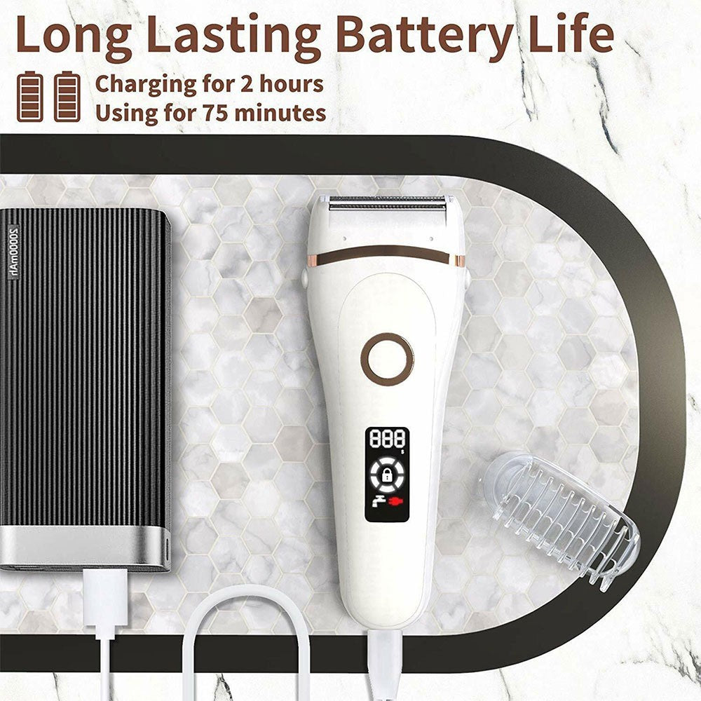 Electric Razor Shaver Women Hair Remover Wet Dry Painless Lady Body Rechargeable