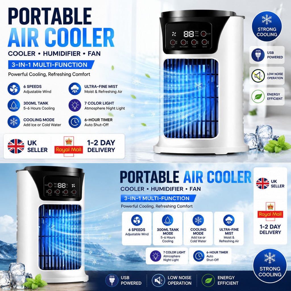 2026 Updated Portable Fan Unit Purifier Desk Bedroom