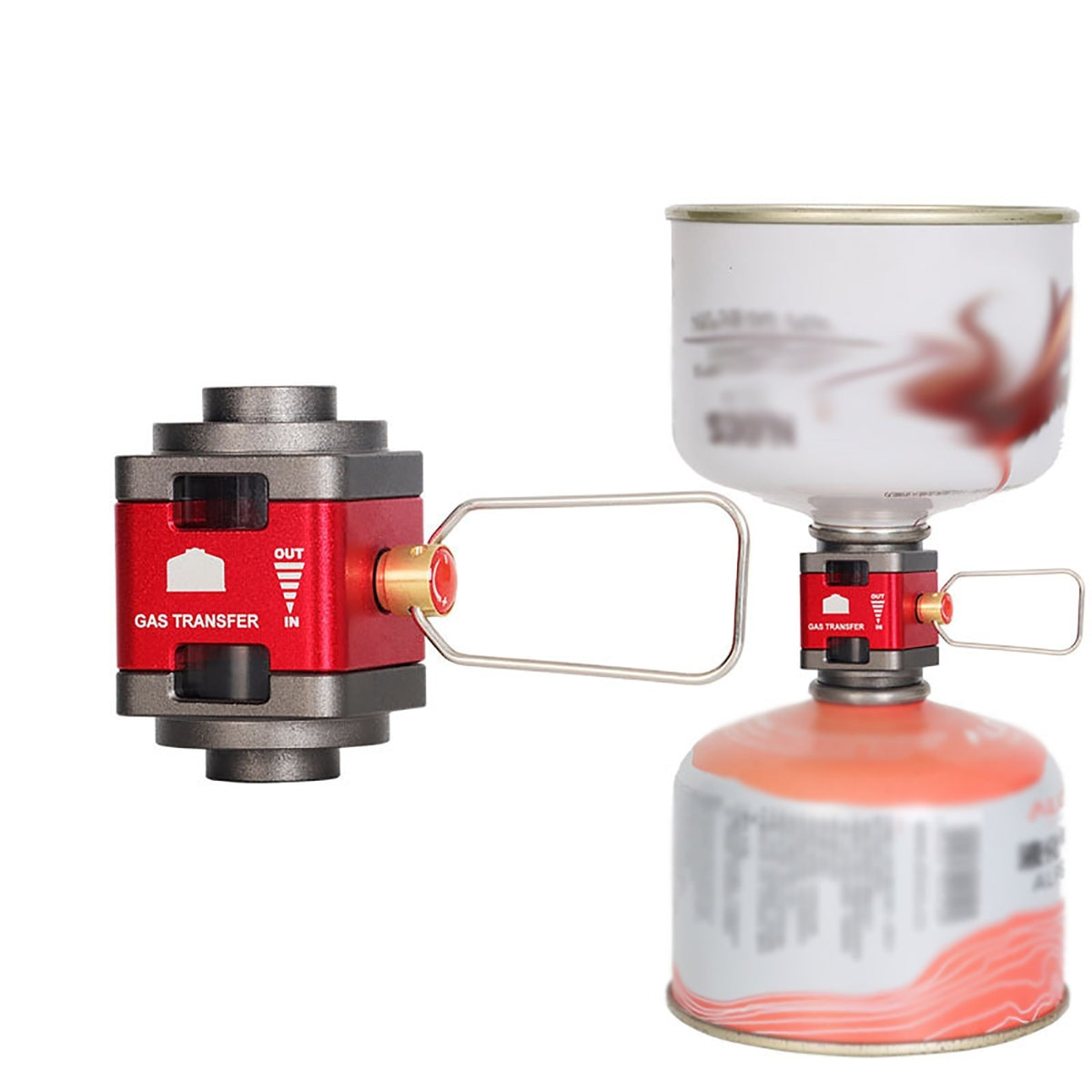Gas Tank Converter for Camping with Visual Window and Pressure Release