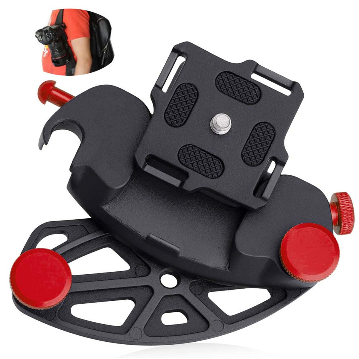 DSLR Camera Waist Belt Clip Hanging Buckle Kit For Backpack Shoulder Strap Mount