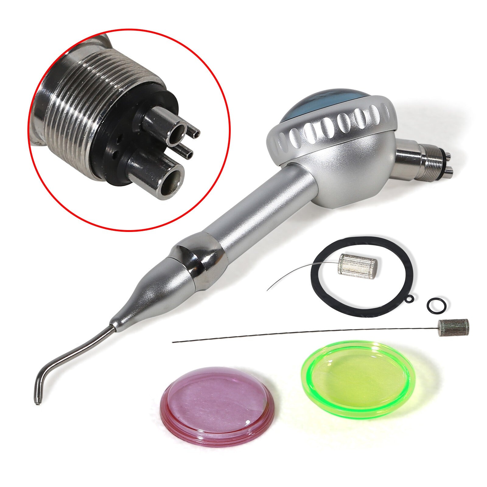 Dental Teeth Polishing 4 Holes Polisher Handpiece Hygiene Air Flow Prophy Jet