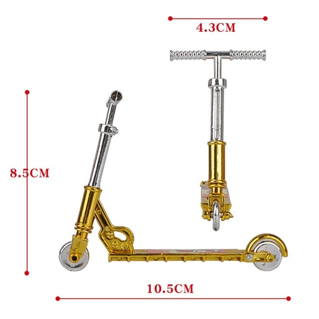 18 Pcs Mini Finger Scooter Bike Fingerboard Skateboard Two Wheels Toys Set Gift