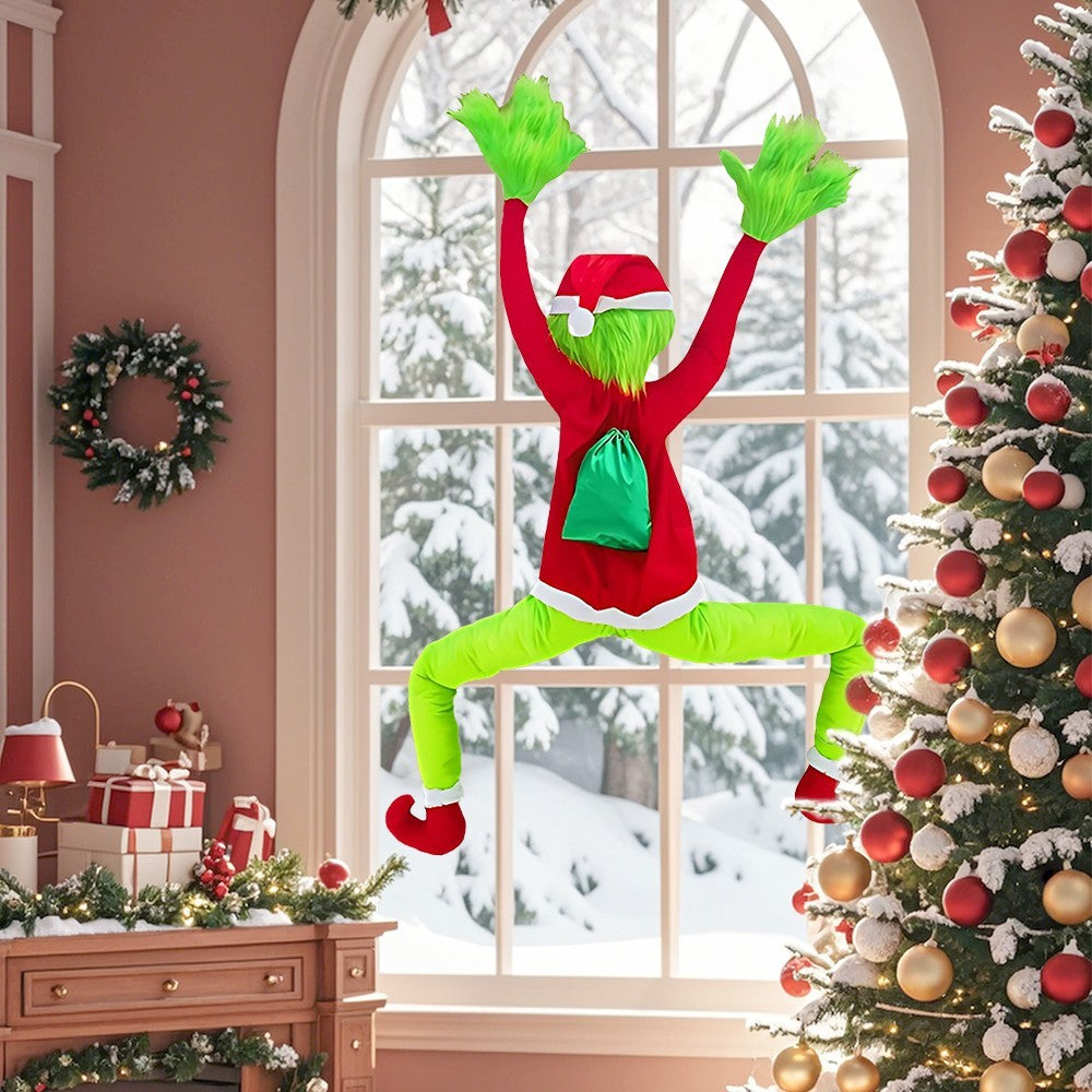 Christmas Grinchs Decor Bendable Arms & Legs, for Home Tree Wall Outdoor Decor